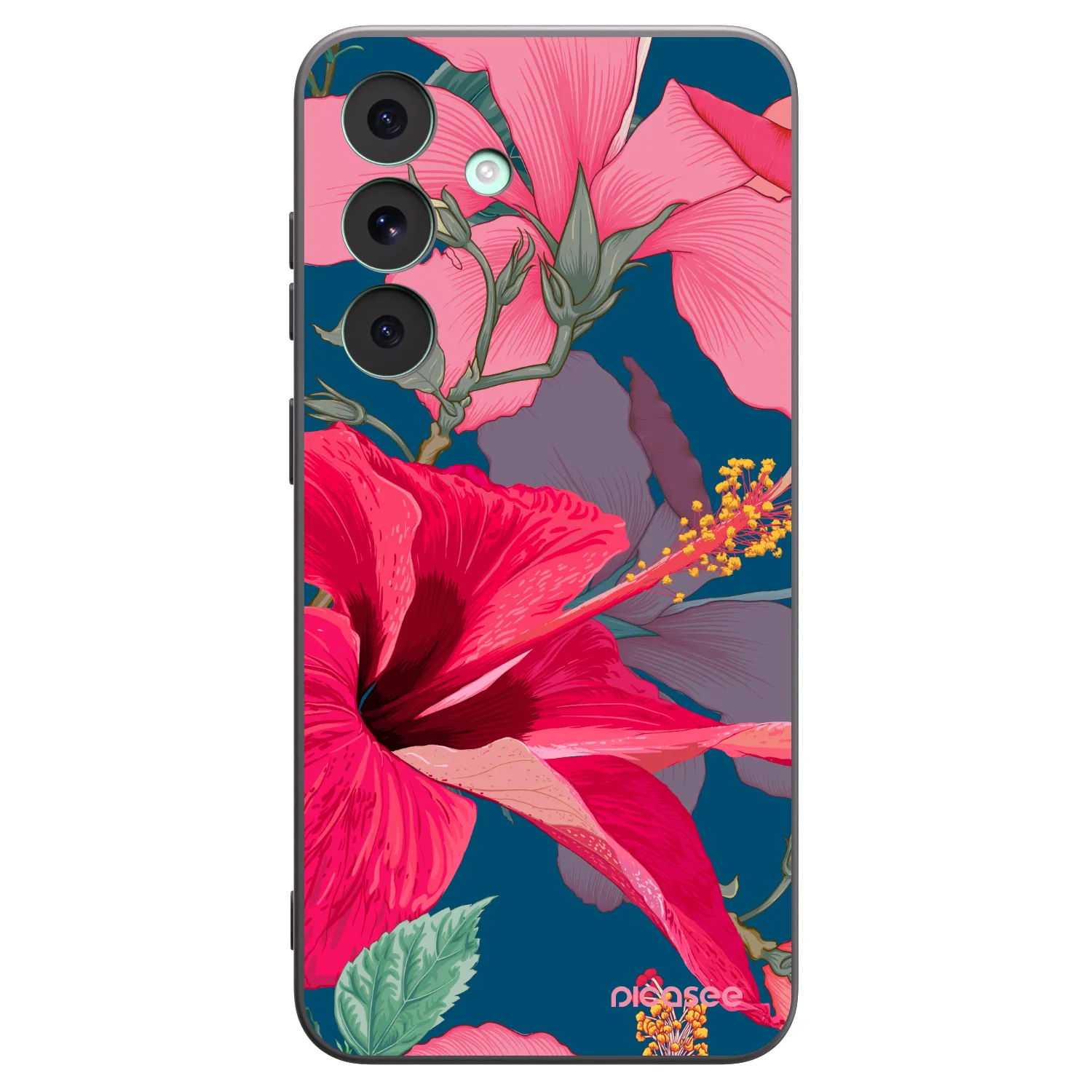 Picasee silikonový černý obal pro Samsung Galaxy S26 FE - Hibiscus