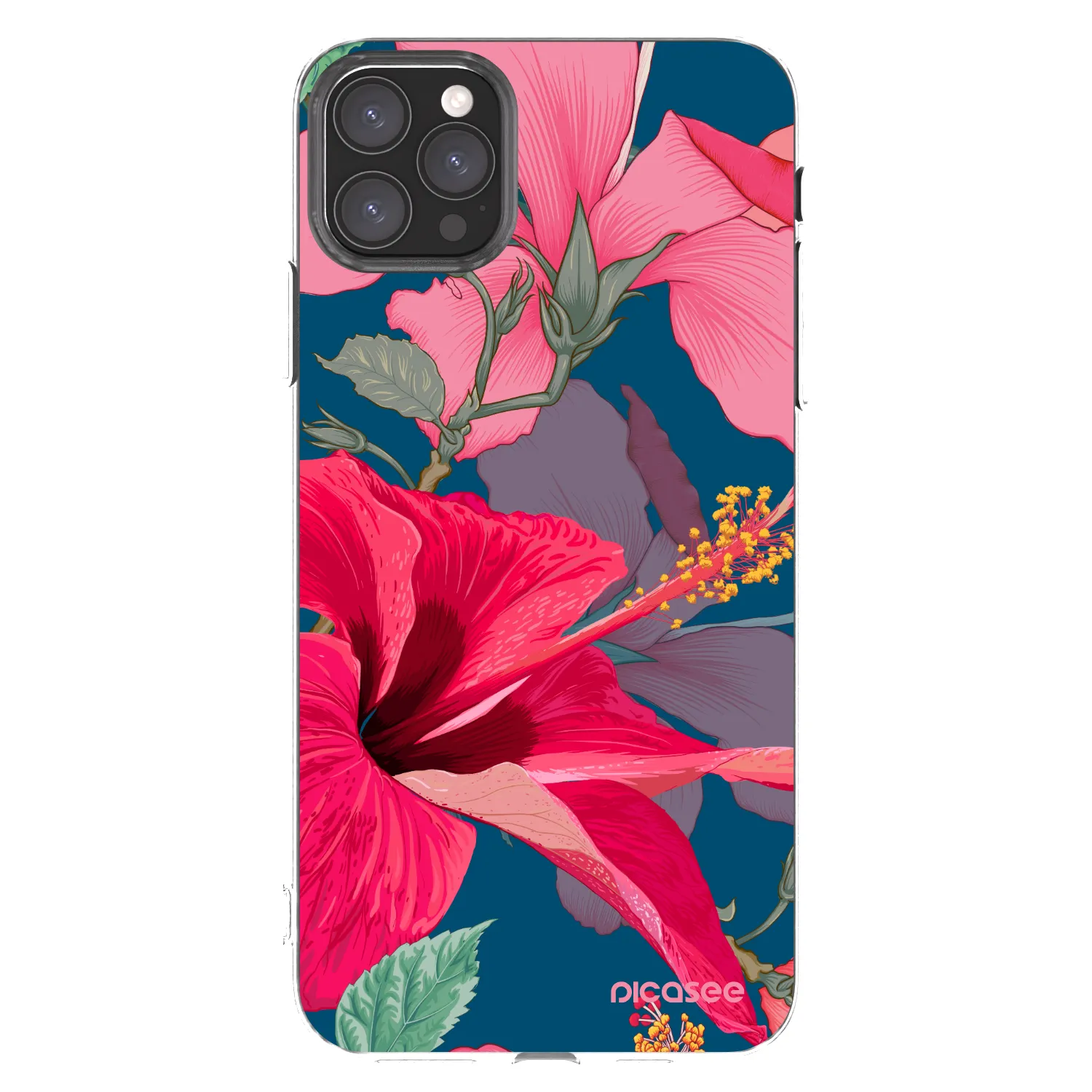 Picasee silikonový průhledný obal pro Apple iPhone 11 Pro Max - Hibiscus