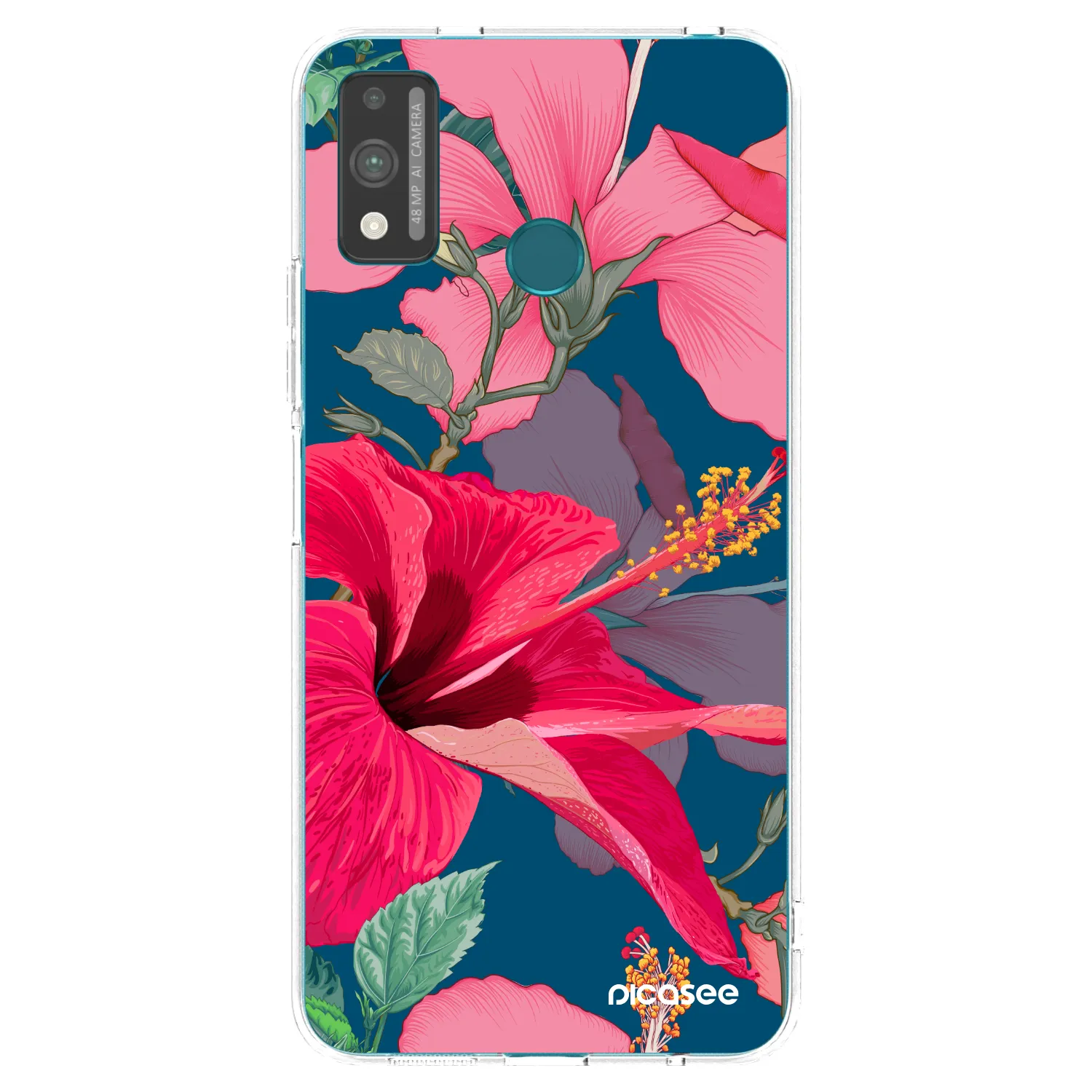 Picasee silikonový průhledný obal pro Honor 9X Lite - Hibiscus