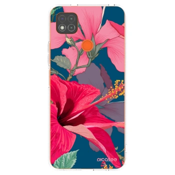 Picasee silikonový průhledný obal pro Xiaomi Redmi 9C - Hibiscus