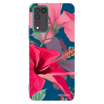 Picasee silikonový průhledný obal pro Honor 10X Lite - Hibiscus