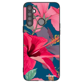Picasee silikonový černý obal pro Realme 6i - Hibiscus