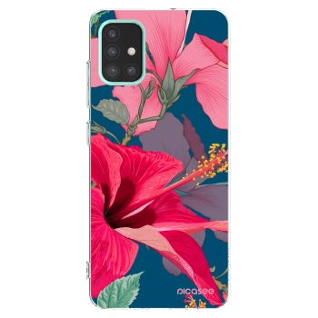 Picasee silikonový průhledný obal pro Samsung Galaxy M31s - Hibiscus