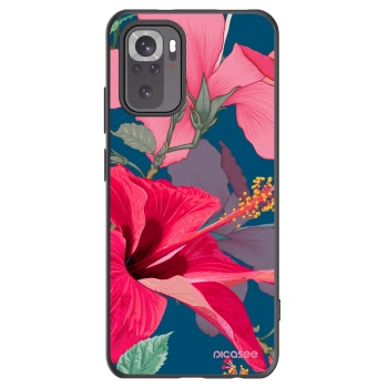 Picasee silikonový černý obal pro Xiaomi Redmi Note 10 - Hibiscus