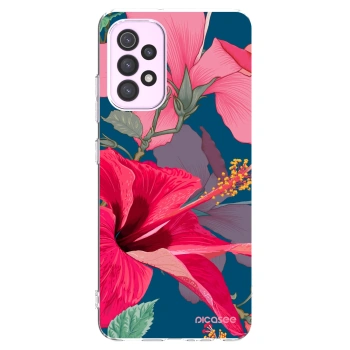 Picasee silikonový průhledný obal pro Samsung Galaxy A32 5G A326B - Hibiscus