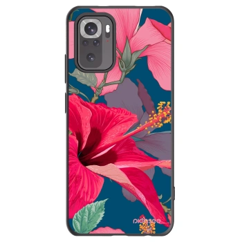 Picasee silikonový černý obal pro Xiaomi Redmi Note 10S - Hibiscus
