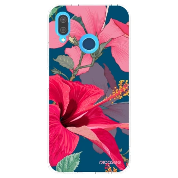 Picasee silikonový průhledný obal pro Huawei P20 Lite - Hibiscus