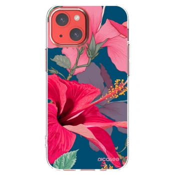 Picasee silikonový průhledný obal pro Apple iPhone 13 mini - Hibiscus