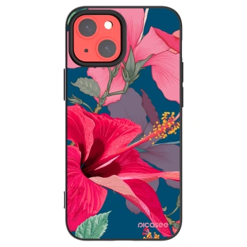 Picasee silikonový černý obal pro Apple iPhone 13 mini - Hibiscus