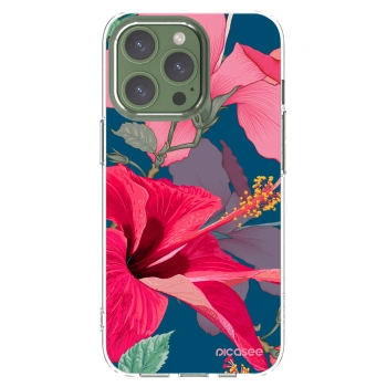 Picasee silikonový průhledný obal pro Apple iPhone 13 Pro - Hibiscus