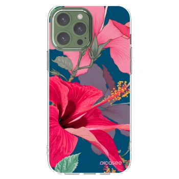 Picasee silikonový průhledný obal pro Apple iPhone 13 Pro Max - Hibiscus
