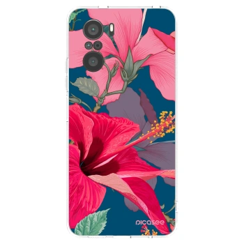 Picasee silikonový průhledný obal pro Xiaomi Poco F3 - Hibiscus