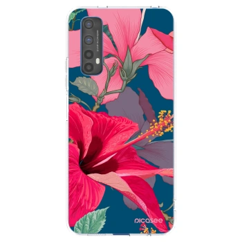 Picasee silikonový průhledný obal pro Realme 7 - Hibiscus
