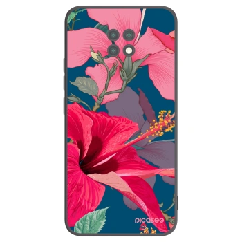 Picasee silikonový černý obal pro Xiaomi Redmi Note 9T - Hibiscus