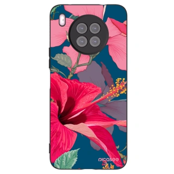 Picasee silikonový černý obal pro Huawei Nova 8i - Hibiscus