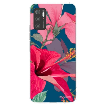 Picasee silikonový průhledný obal pro Xiaomi Poco M3 Pro 5G - Hibiscus