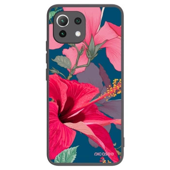 Picasee silikonový černý obal pro Xiaomi 11 Lite 5G NE - Hibiscus