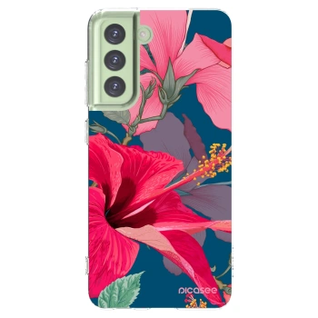 Picasee silikonový průhledný obal pro Samsung Galaxy S21 FE 5G - Hibiscus
