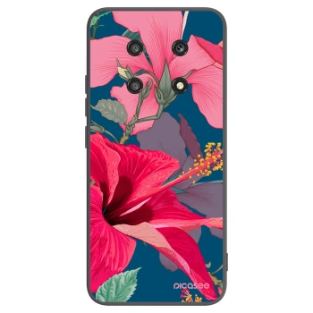 Picasee silikonový černý obal pro Honor Magic4 Lite 5G - Hibiscus