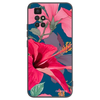 Picasee silikonový černý obal pro Xiaomi Redmi 10 (2022) - Hibiscus