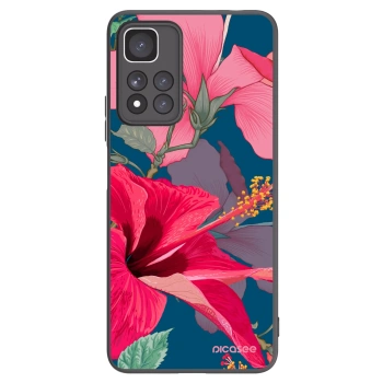 Picasee silikonový černý obal pro Xiaomi Redmi Note 11 Pro+ 5G - Hibiscus