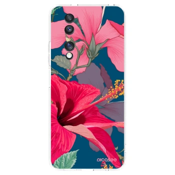 Picasee silikonový průhledný obal pro Honor 70 - Hibiscus