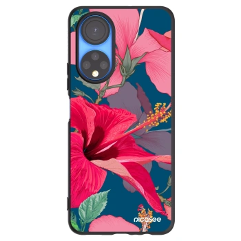 Picasee silikonový černý obal pro Honor X7 - Hibiscus