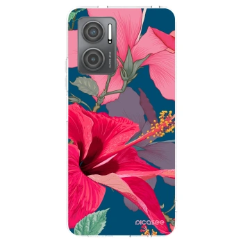 Picasee silikonový průhledný obal pro Xiaomi Redmi 10 5G - Hibiscus
