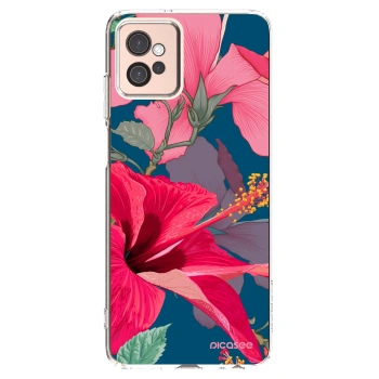 Picasee silikonový průhledný obal pro Motorola Moto G32 - Hibiscus
