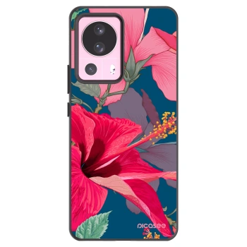 Picasee silikonový černý obal pro Xiaomi 13 Lite - Hibiscus