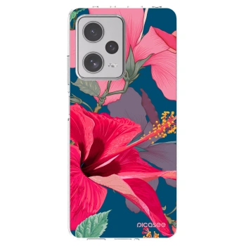 Picasee silikonový průhledný obal pro Xiaomi Redmi Note 12 Pro+ 5G - Hibiscus
