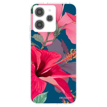 Picasee silikonový průhledný obal pro Xiaomi Redmi 12 4G - Hibiscus