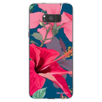 Picasee silikonový průhledný obal pro Samsung Galaxy S8 G950F - Hibiscus
