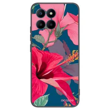 Picasee silikonový černý obal pro Honor 70 Lite - Hibiscus