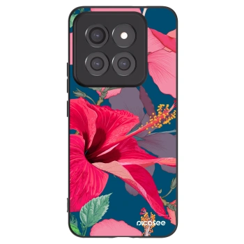 Picasee silikonový černý obal pro Xiaomi 14 Pro - Hibiscus