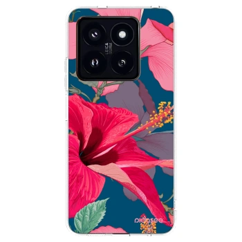 Picasee silikonový průhledný obal pro Xiaomi 14 Pro - Hibiscus
