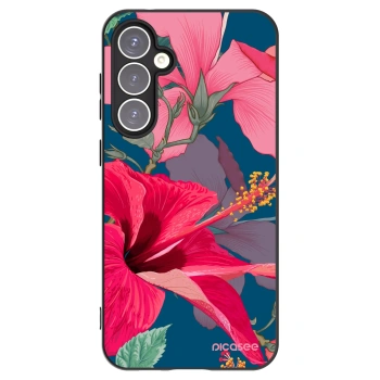 Picasee silikonový černý obal pro Samsung Galaxy S23 FE S711B - Hibiscus