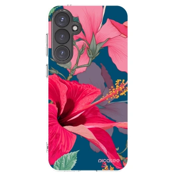 Picasee silikonový průhledný obal pro Samsung Galaxy S23 FE S711B - Hibiscus