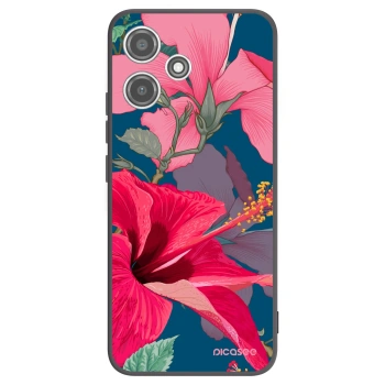 Picasee silikonový černý obal pro Xiaomi Redmi 12 5G - Hibiscus