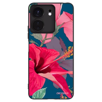 Picasee silikonový černý obal pro Xiaomi Redmi 13C 4G - Hibiscus