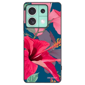 Picasee silikonový černý obal pro Xiaomi Redmi Note 13 5G - Hibiscus