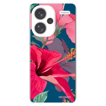 Picasee silikonový průhledný obal pro Xiaomi Redmi Note 13 Pro+ 5G - Hibiscus