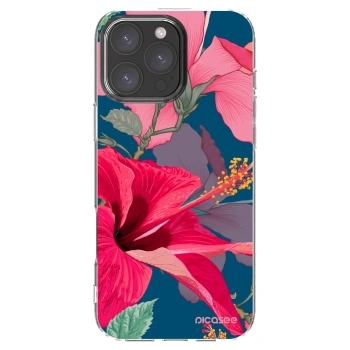 Picasee silikonový průhledný obal pro Apple iPhone 16 Pro Max - Hibiscus