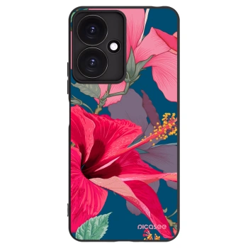 Picasee silikonový černý obal pro Xiaomi Redmi 13C 5G - Hibiscus