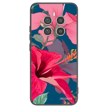 Picasee silikonový černý obal pro Realme 12 Pro 5G - Hibiscus