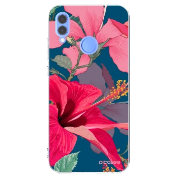 Picasee silikonový průhledný obal pro Honor 10 Lite - Hibiscus