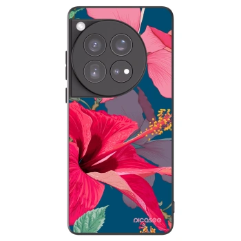 Picasee silikonový černý obal pro OnePlus 12 5G - Hibiscus