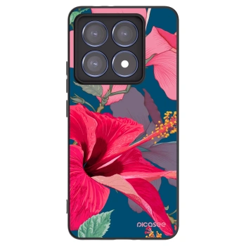 Picasee silikonový černý obal pro Xiaomi 14T Pro - Hibiscus