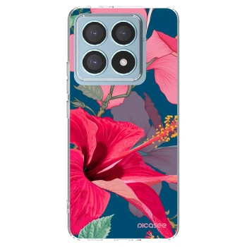 Picasee silikonový průhledný obal pro Xiaomi 14T Pro - Hibiscus