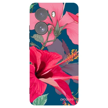 Picasee silikonový černý obal pro Xiaomi Poco X7 - Hibiscus
